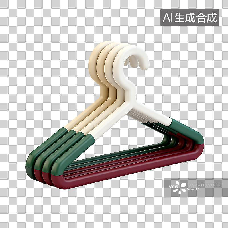 【AI数字艺术】多彩塑料衣物挂架用于整理衣物图片素材