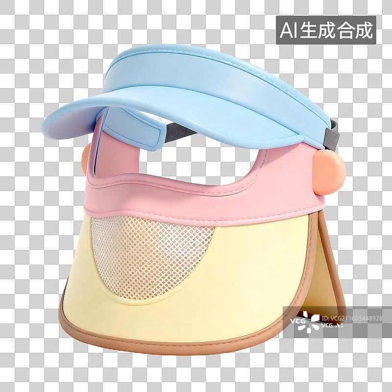 【AI数字艺术】彩色户外防晒遮阳帽图片素材