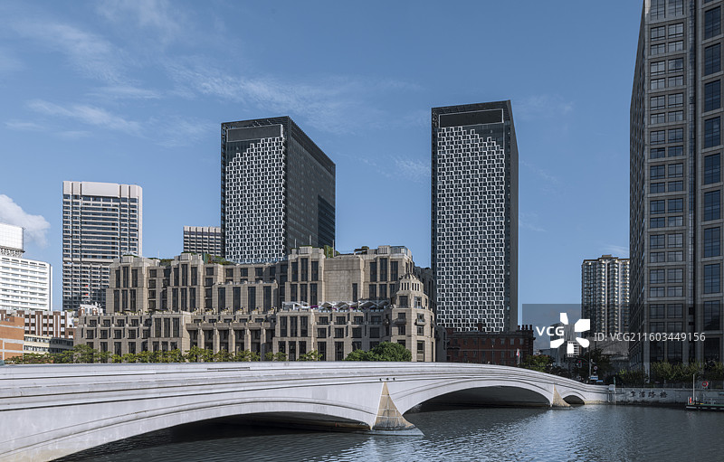 上海一条承载历史文化文明的生态之河——苏州河（吴淞江）图片素材