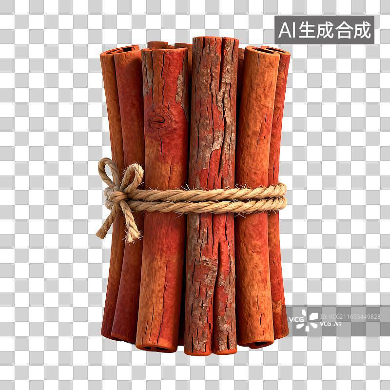 【AI数字艺术】捆绑的肉桂棒用于烹饪图片素材