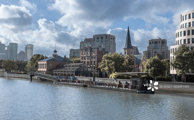 上海一条承载历史文化文明的生态之河——苏州河（吴淞江）图片素材