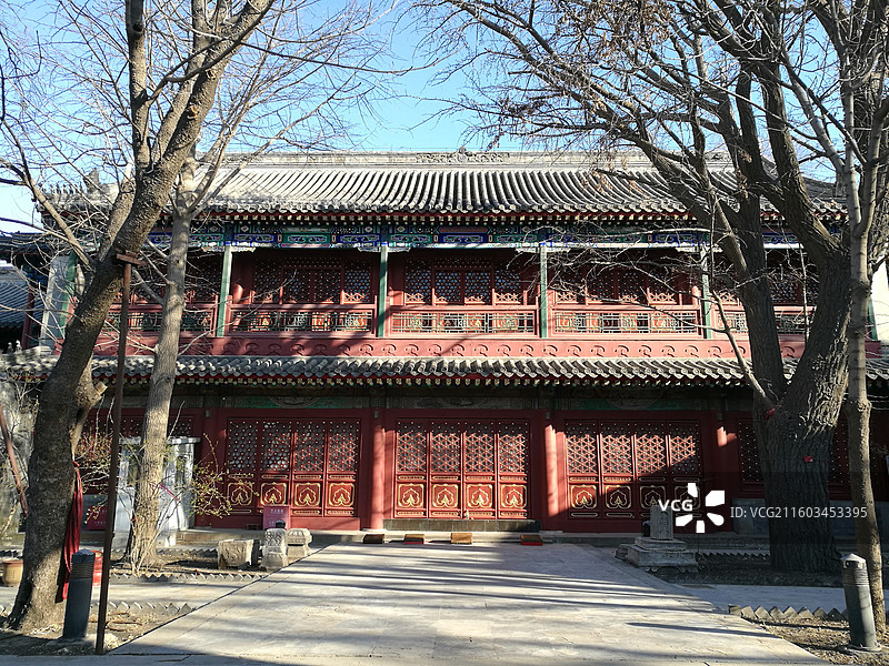 北京市北京法源寺卧佛殿中国佛学院图片素材