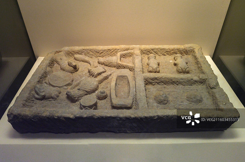 石田塘 东汉 1979年四川峨眉山双福乡出土 中国国家博物馆“古代中国基本陈列”图片素材