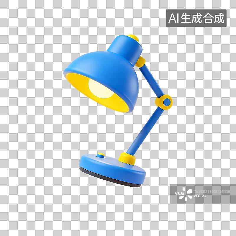 【AI数字艺术】3D渲染，台灯，小夜灯，免抠元素图片素材