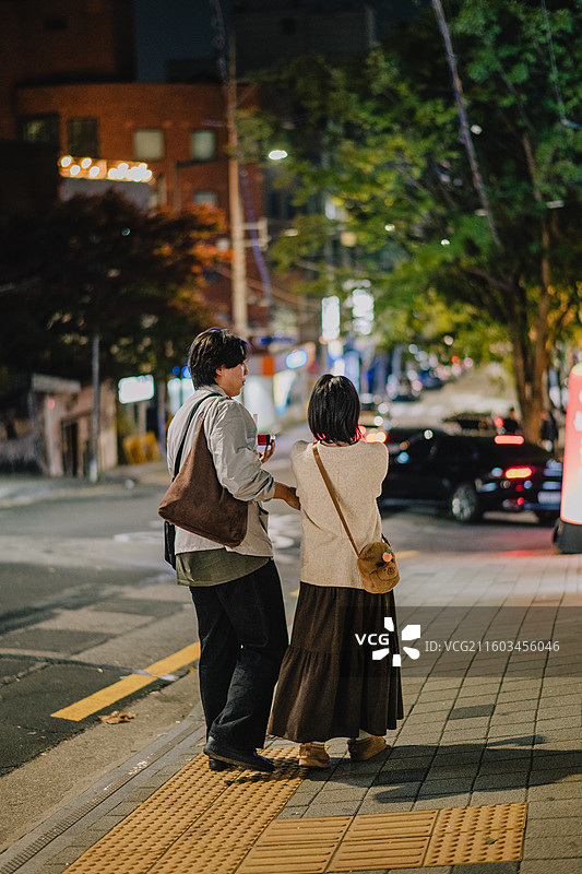 首尔 夜晚 街景图片素材