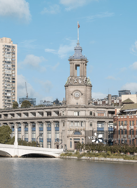 上海一条承载历史文化文明的生态之河——苏州河（吴淞江）图片素材