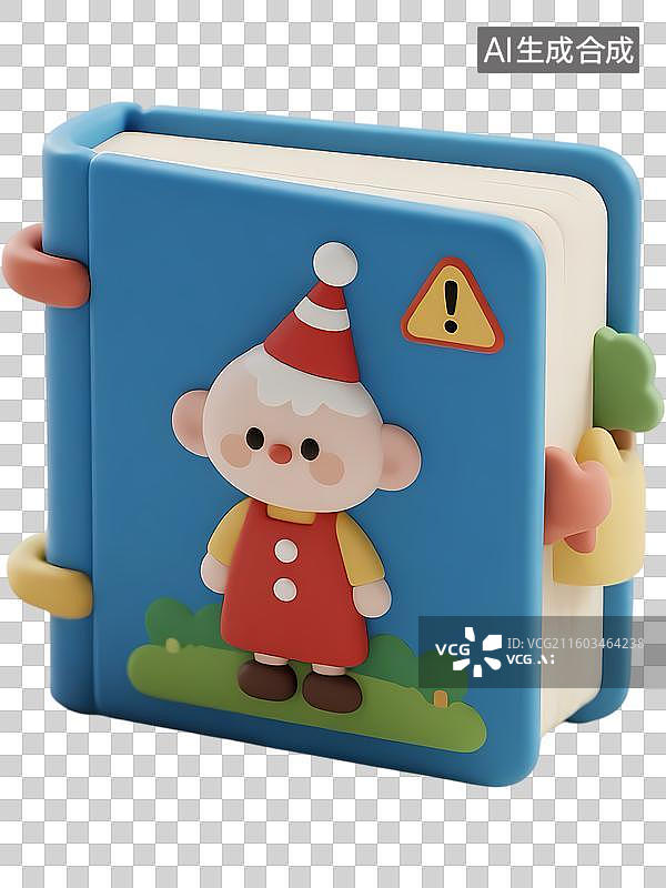 【AI数字艺术】儿童立体书3D立体卡通质感插画元素图片素材