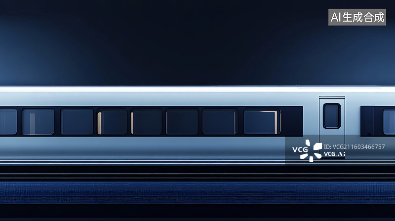 【AI数字艺术】现代列车侧面特写图片素材