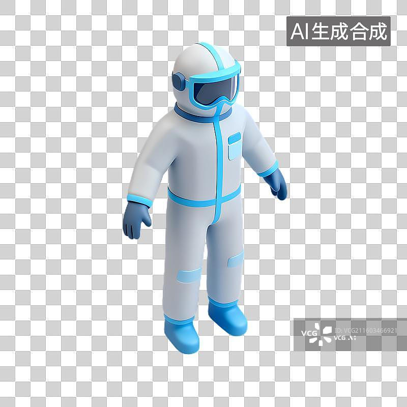 【AI数字艺术】3D渲染防护医疗服人物图片素材