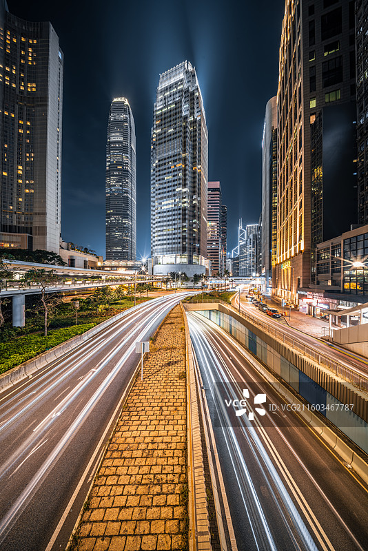 香港肌理，百年街景与玻璃幕墙的时空碰撞图片素材
