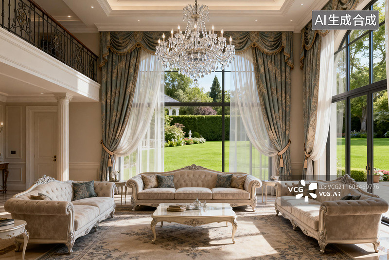 【AI数字艺术】客厅室内景观图片素材
