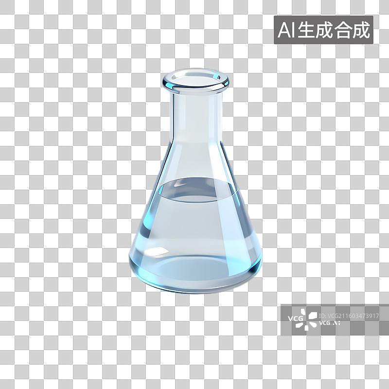 【AI数字艺术】装有液体的锥形玻璃烧瓶图片素材