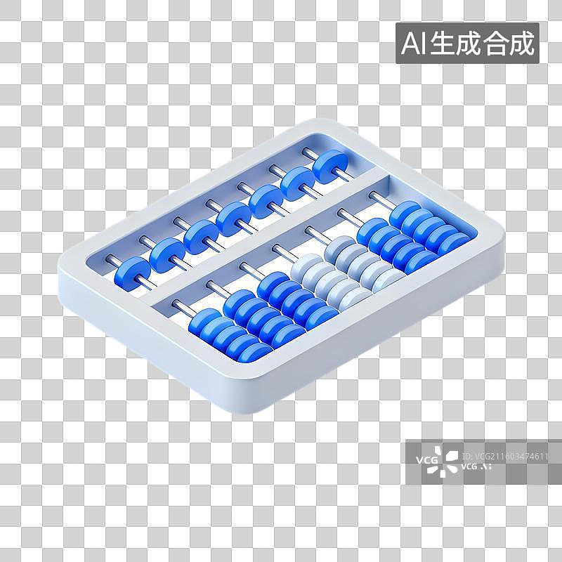 【AI数字艺术】用于教育的3D算盘图示图片素材