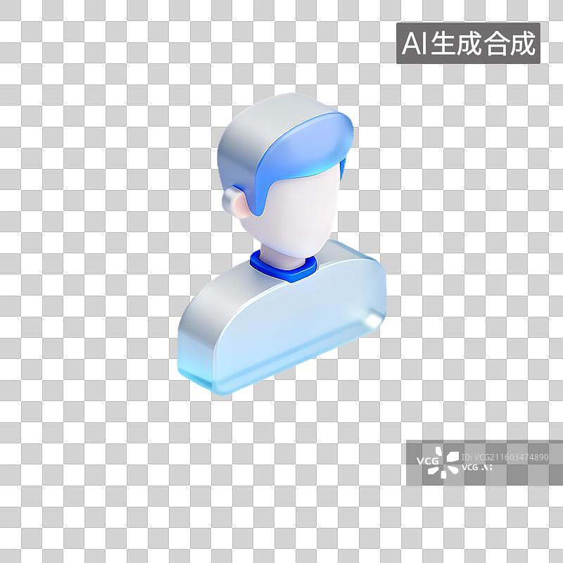 【AI数字艺术】简约现代风格3D人物头像图片素材
