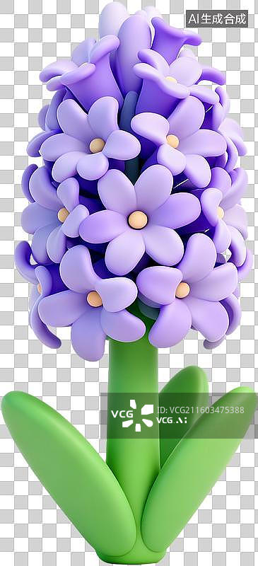 【AI数字艺术】3D卡通风格创意花朵花束书本信封爱心环保女孩插画元素图片素材