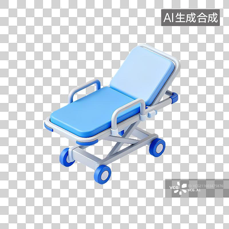 【AI数字艺术】医疗用可移动担架床图片素材