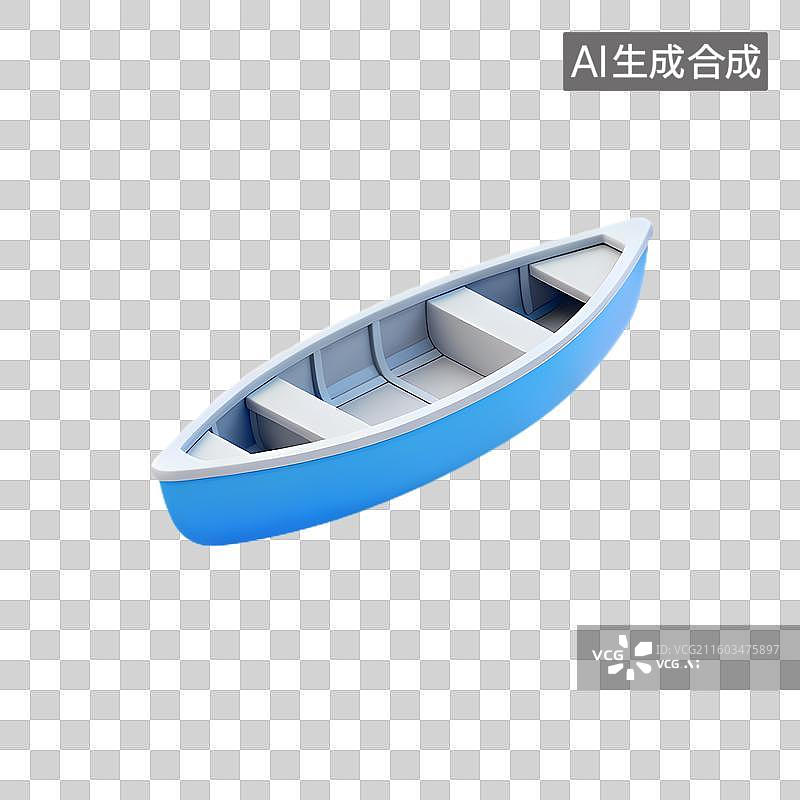 【AI数字艺术】蓝色白色小型水上船只图片素材