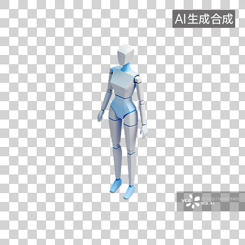 【AI数字艺术】低多边形女性人体模型图片素材