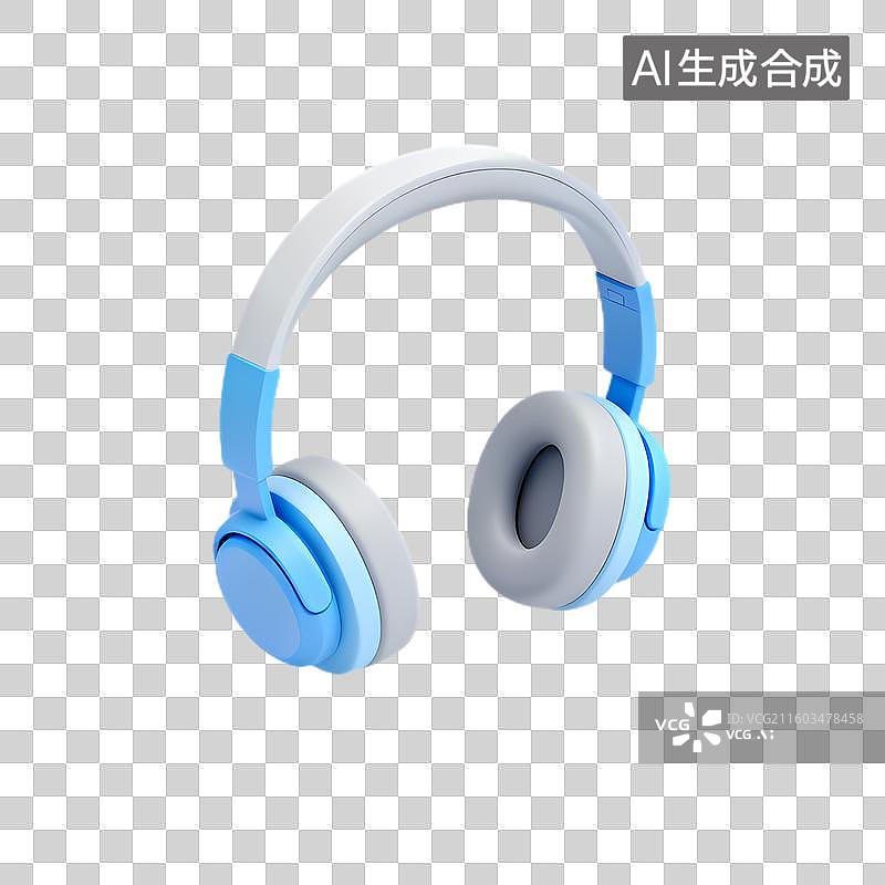 【AI数字艺术】舒适耳罩无线蓝牙耳机图片素材