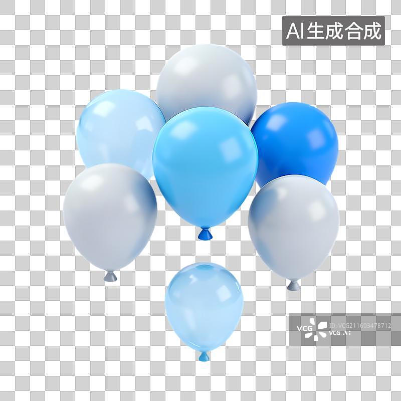 【AI数字艺术】色彩缤纷的节日气球图片素材