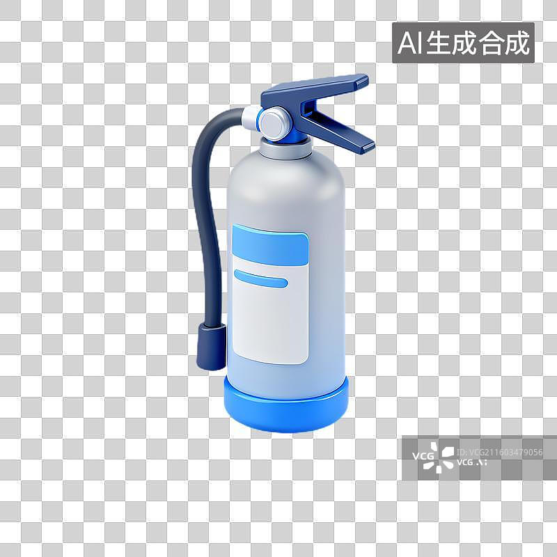 【AI数字艺术】蓝色灰色紧急灭火器图片素材