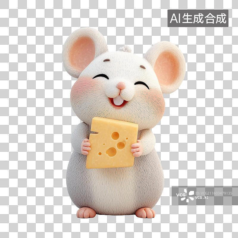 【AI数字艺术】黏土风格老鼠3D角色图片素材