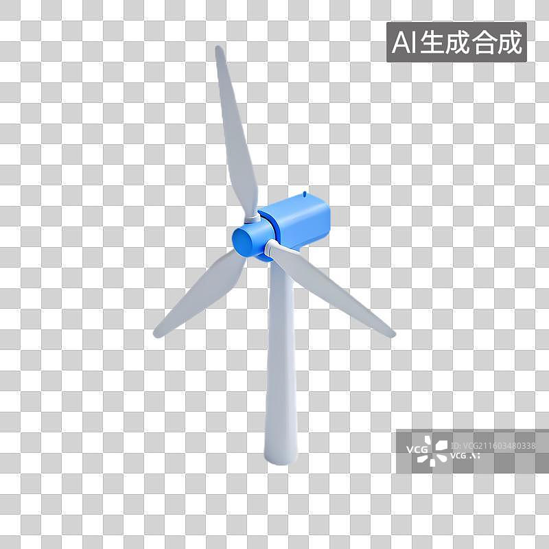 【AI数字艺术】用于发电的风力涡轮机图片素材
