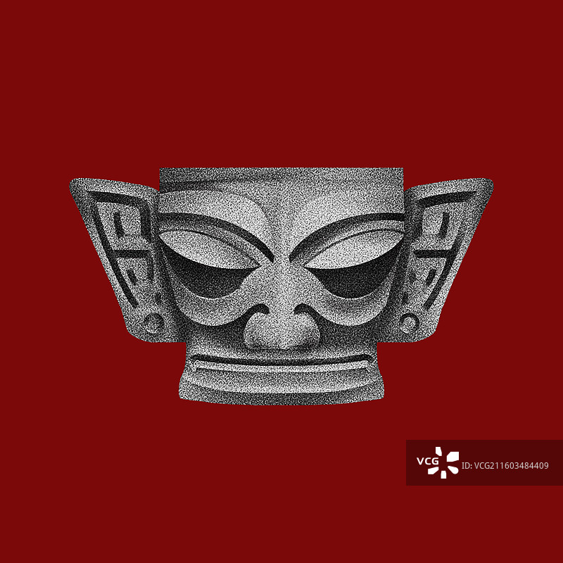 三星堆面具图片素材