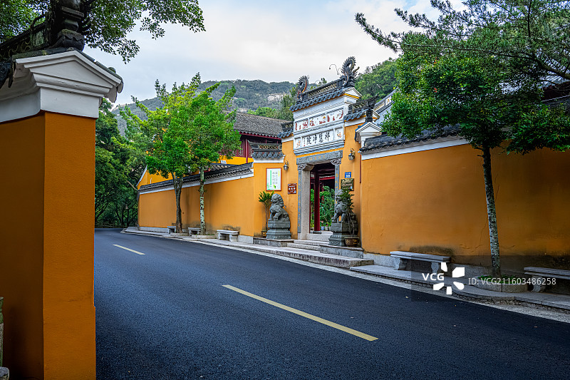 普陀山海天佛国 祥慧净院 普陀山环岛公路法音路海飞线 祥慧庵 尼姑庵图片素材