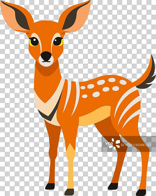 可爱的小鹿正在睡觉图片素材