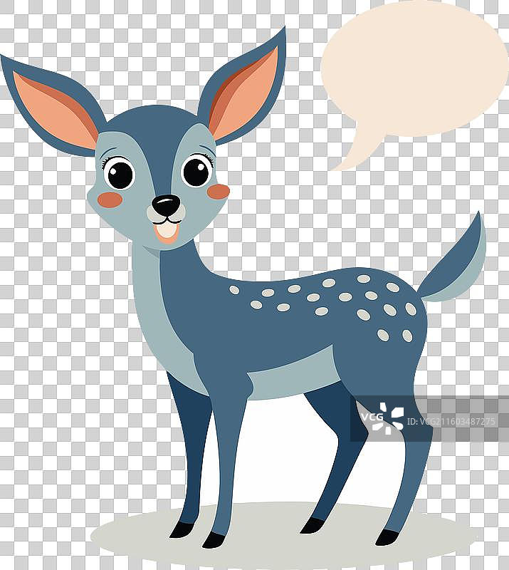 可爱的鹿说话图片素材
