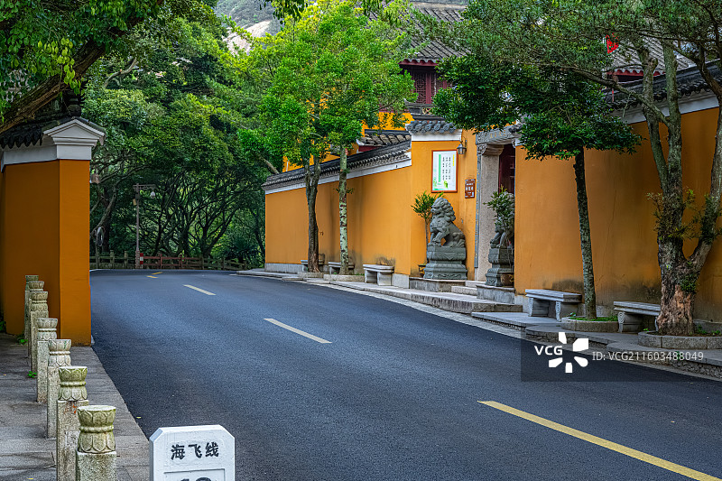 普陀山海天佛国 祥慧净院 普陀山环岛公路法音路海飞线 祥慧庵 尼姑庵图片素材