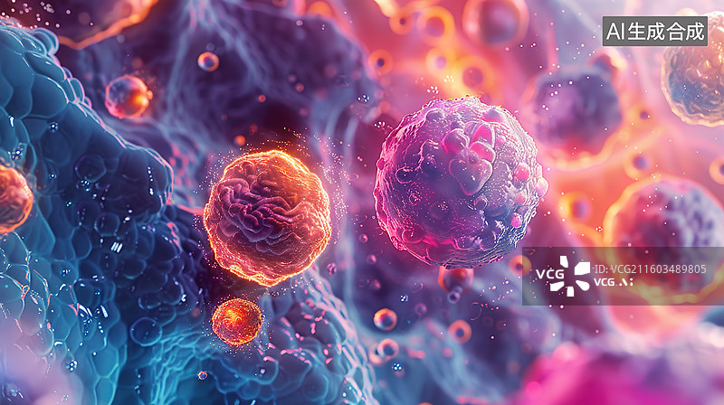 【AI数字艺术】生物科学医学生物微生物细胞细菌图片素材