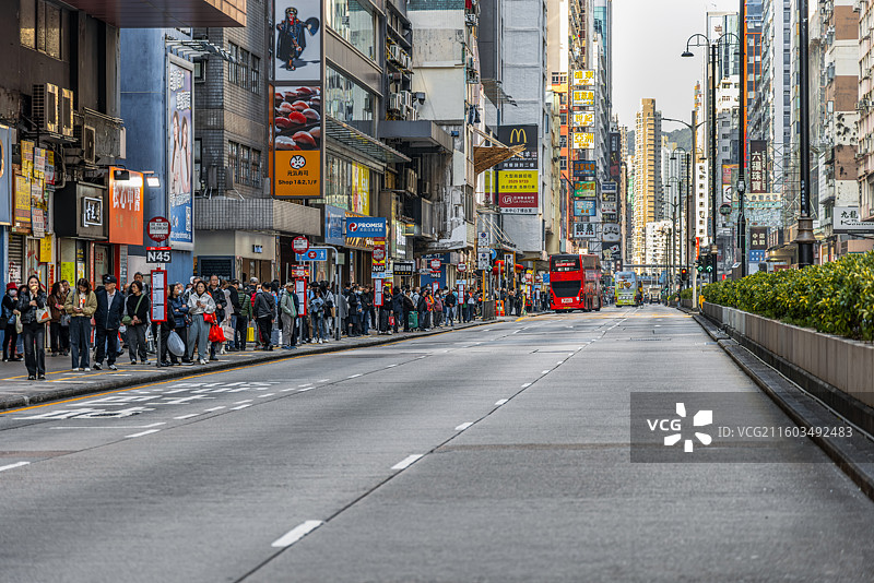 香港肌理，百年街景与玻璃幕墙的时空碰撞图片素材