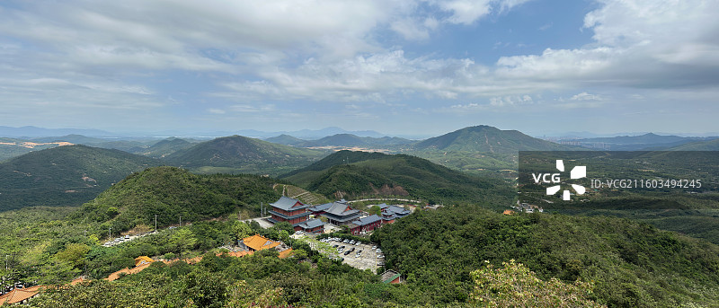 汕尾莲花群山俯拍全景图片素材