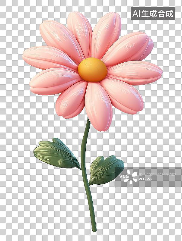 【AI数字艺术】雏菊花枝图片素材