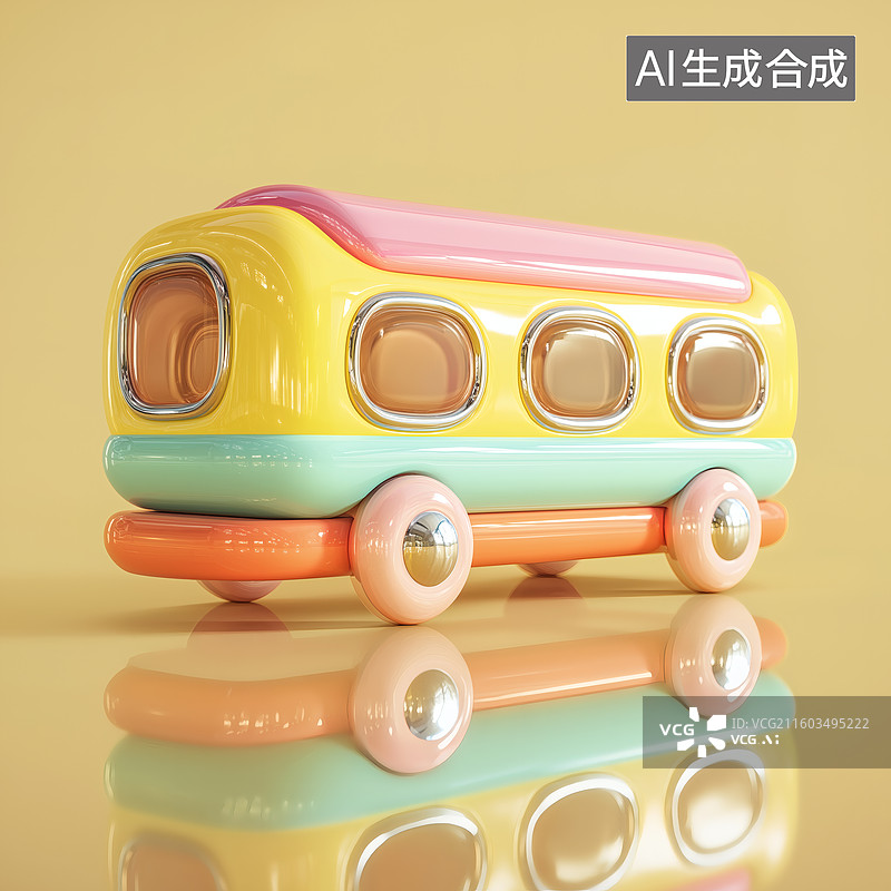 【AI数字艺术】可爱的玩具小火车图片素材