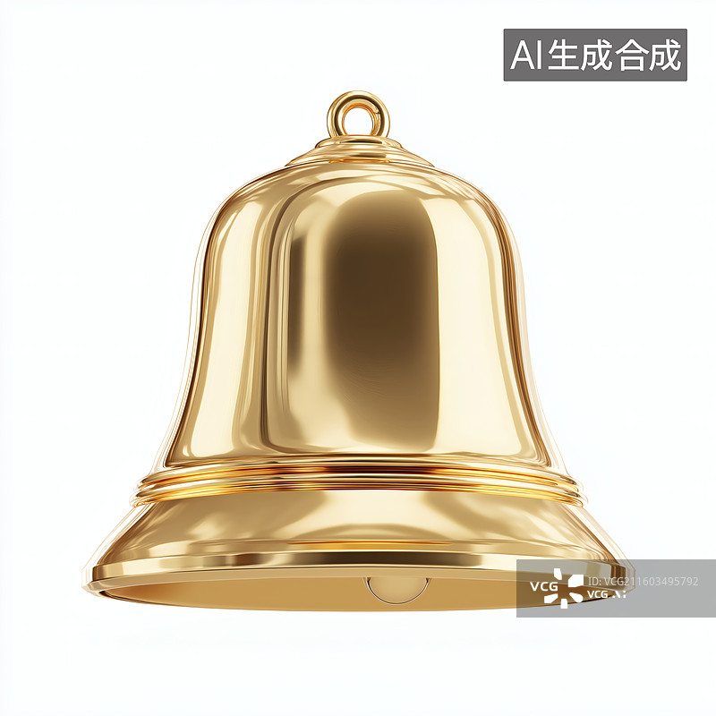 【AI数字艺术】金色服务铃图片素材