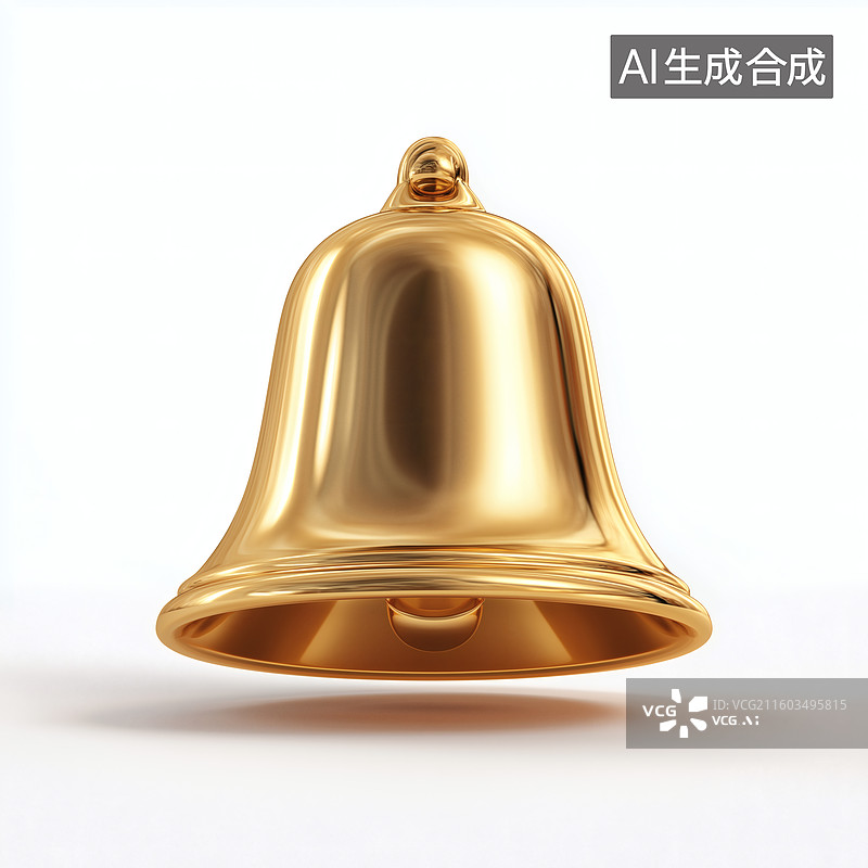 【AI数字艺术】金色服务铃图片素材