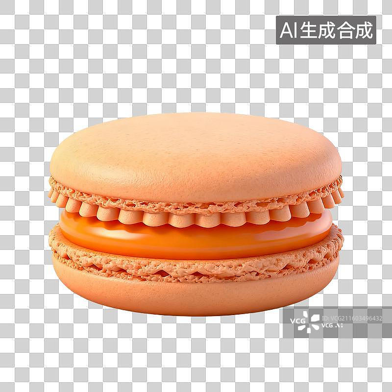 【AI数字艺术】免抠图形:一枚马卡龙图片素材