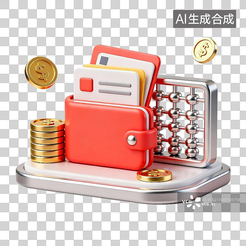 【AI数字艺术】金融理财元素图片素材
