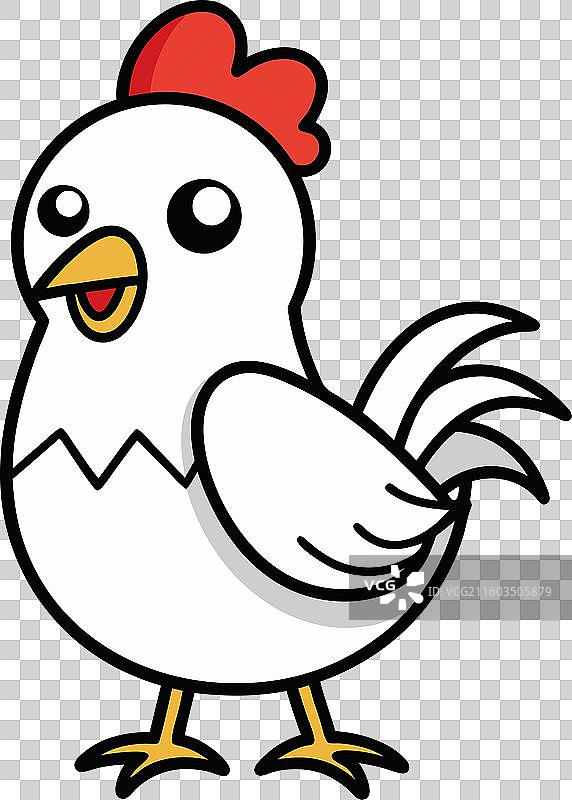 摇摆跳舞的招潮蟹鸻鸟，可爱风格图片素材