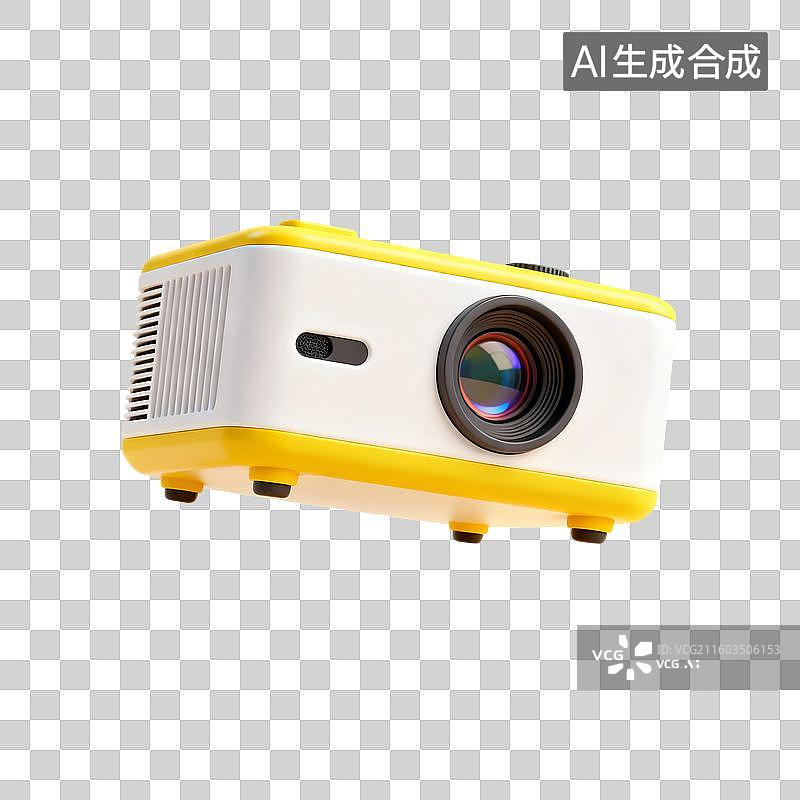 【AI数字艺术】3D渲染，投影仪，多媒体，视频，播放器，办公用品，免抠元素图片素材
