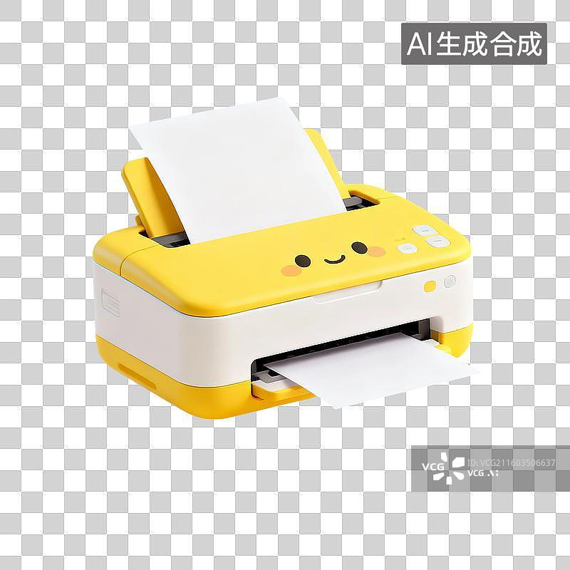 【AI数字艺术】3D渲染，打印机，喷墨打印机，复印机，打印，文件，免抠元素图片素材
