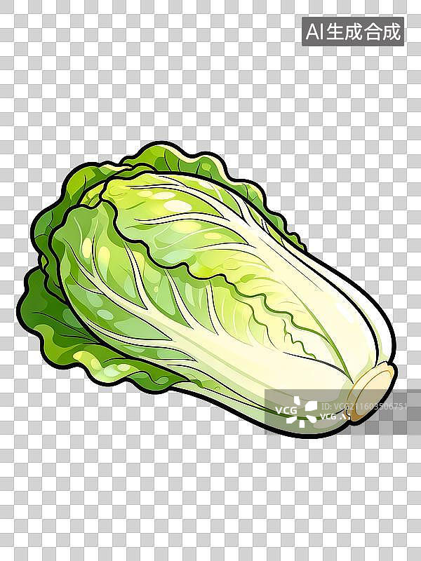 【AI数字艺术】免扣蔬菜大白菜元素图片素材
