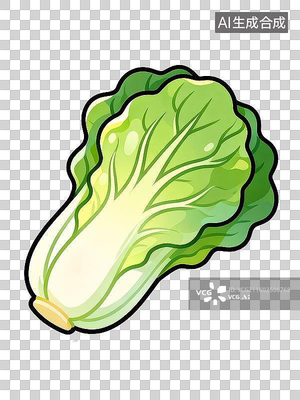 【AI数字艺术】免扣蔬菜大白菜元素图片素材