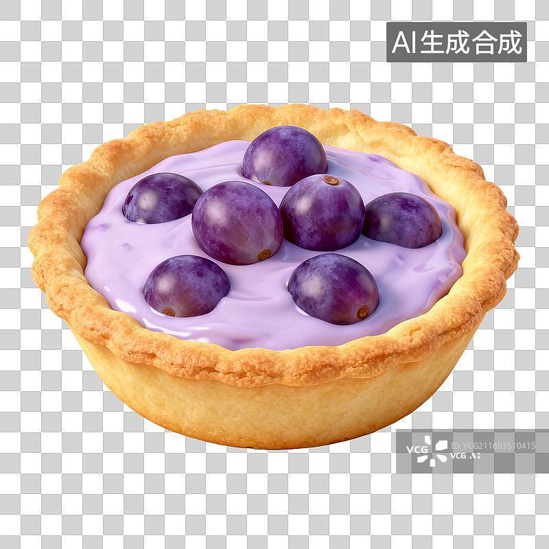 【AI数字艺术】免抠图形-一个色泽诱人的蛋挞图片素材