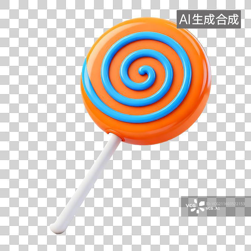 【AI数字艺术】色彩鲜艳的螺旋棒棒糖图片素材