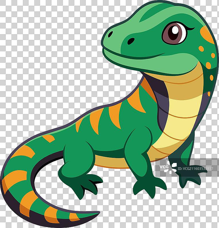 可爱的小鳄鱼监视器图片素材