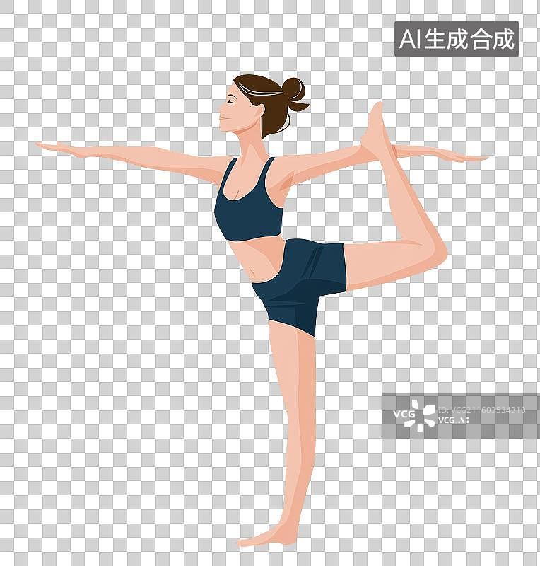 【AI数字艺术】女性练习瑜伽图片素材